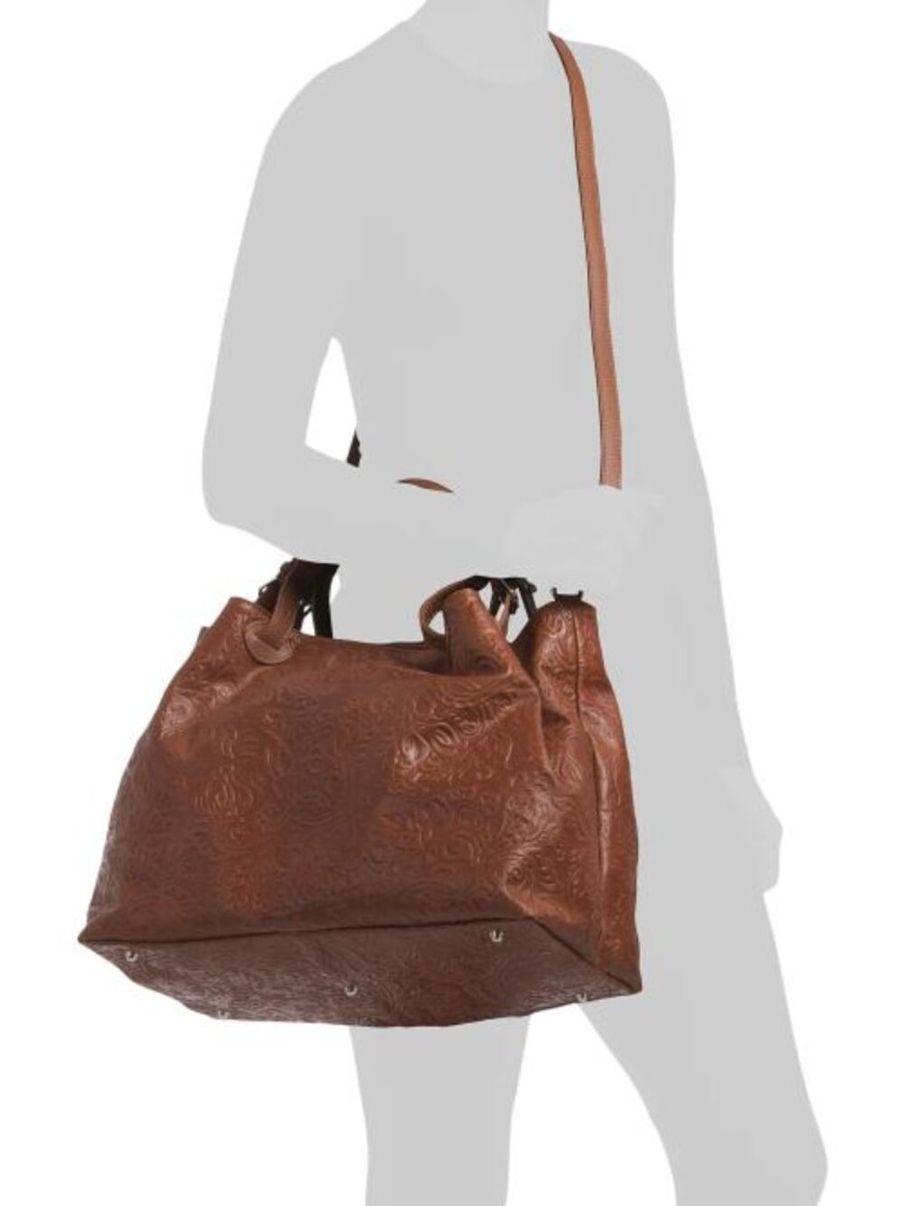 Italian Triple Compartment Tote w/Shoulder strap NIB